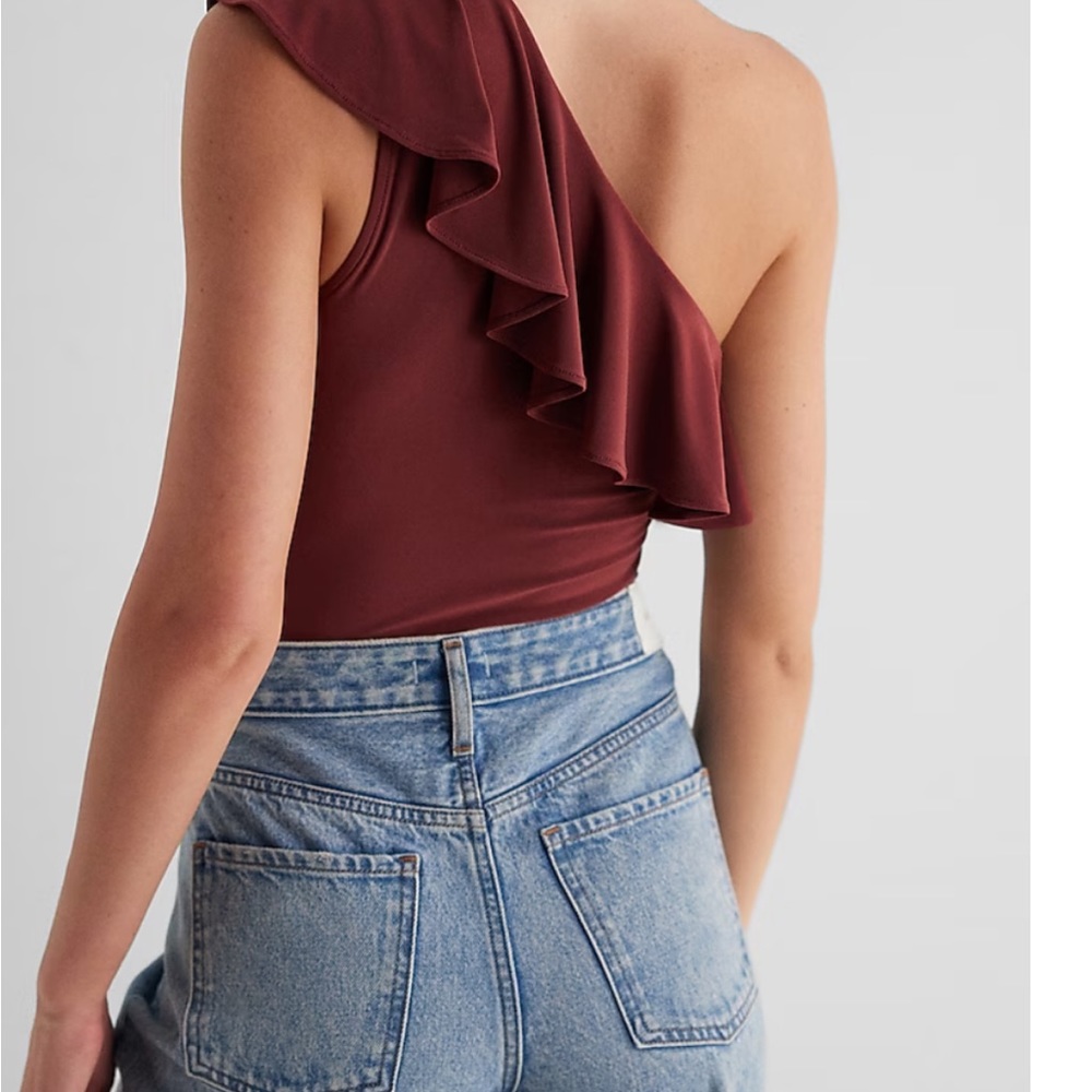 Express One Shoulder Cropped Tank size small - Picture 2 of 6